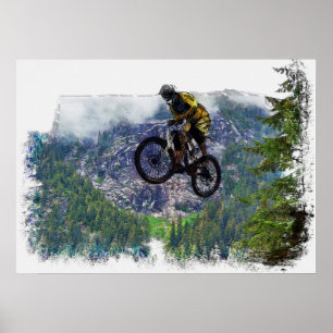 Mountain Air BMXer - BMX Rider Poster