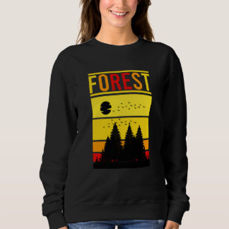 Mountain and Forest Scene Silhouette  48 Sweatshirt
