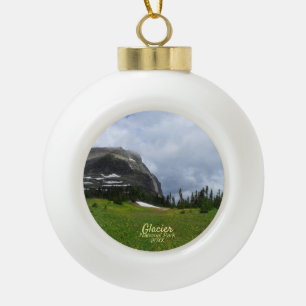Mountain and Meadow Glacier National Park Foto Keramik Kugel-Ornament