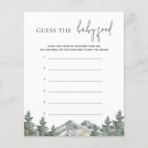 Mountain Baby Dusche schätzt das Baby Food Game