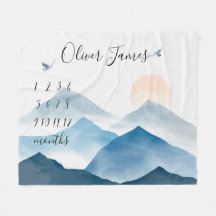 Mountain Baby Meilenstein Blanket, Monatskalender