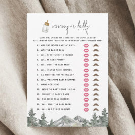 Mountain Baby Shower Mommy oder Daddy Game Cards Einladung