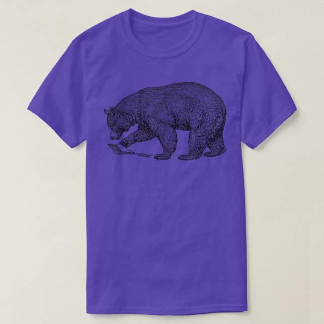 Mountain Bear Black Line Illustration 1501  T-Shirt (Design vorne)
