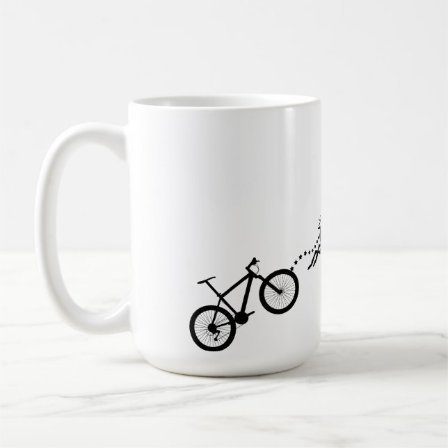 Mountain Bike Bicycle Rentier Weihnachtszyklus Kaffeetasse (Links)