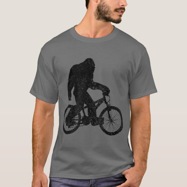 Mountain Bike Bigfoot MTB Radfahren Funny T-Shirt (Vorderseite)