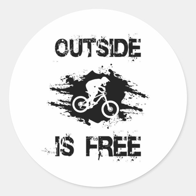 Mountain Bike Biken MTB Radtour Runder Aufkleber (Vorderseite)
