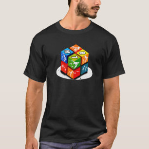 Mountain Bike Colorful Cube Mountain T-Shirt