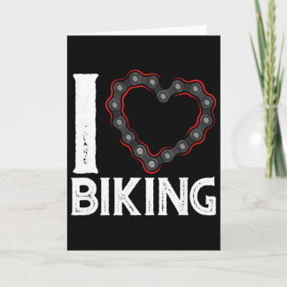 Mountain Bike Cycling Bicycle I Love Biking Karte
