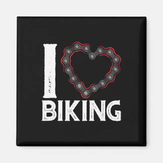 Mountain Bike Cycling Bicycle I Love Biking Magnet