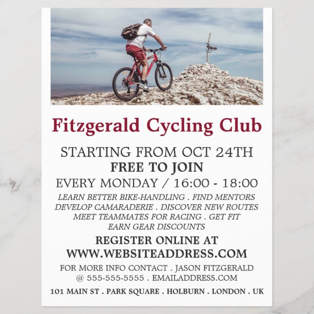 Mountain Bike, Cycling Club Flyer (Vorne)