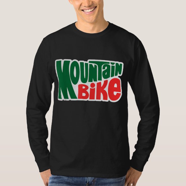 Mountain Bike Dew Art Grafik Outdoor Thema T-Shirt (Vorderseite)