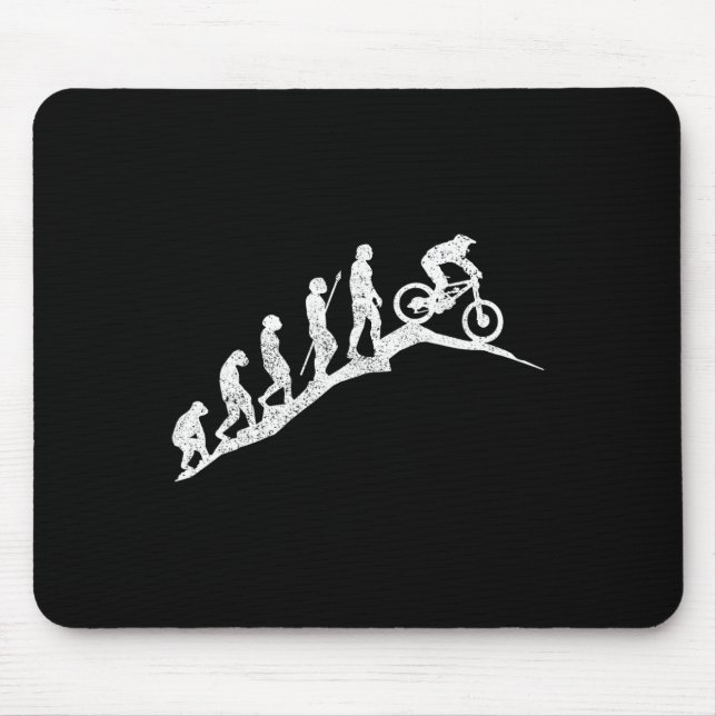 Mountain Bike Downhill Evolution Mtb Biking Funny  Mousepad (Vorne)