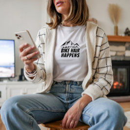 Mountain Bike Girl Irony black Tri-Blend Shirt