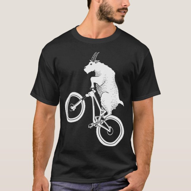 Mountain Bike Goat Funny Bicycle Day For Goat Love T-Shirt (Vorderseite)