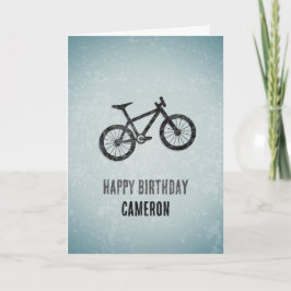 Mountain Bike Graphic - Metal Look Male Geburtstag Karte