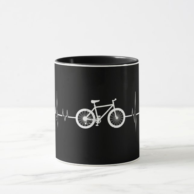 Mountain Bike Heartbeat Tasse (Zentrum)
