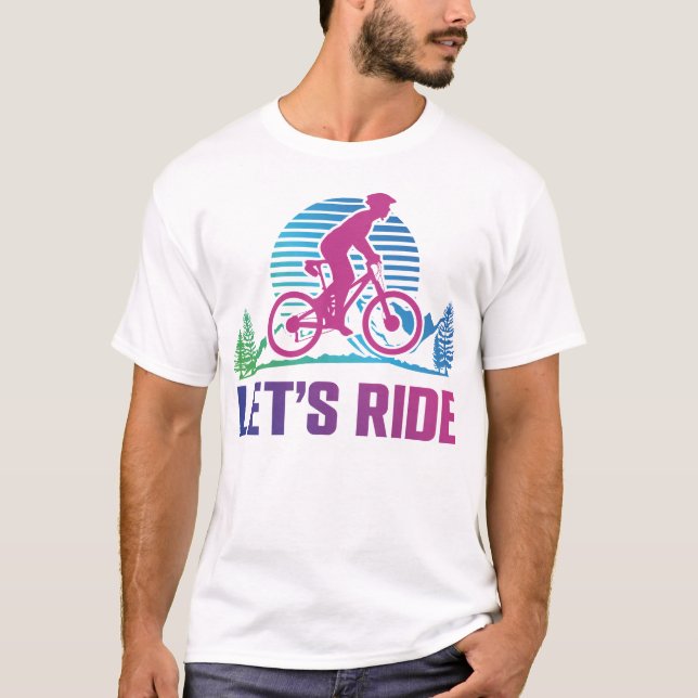 Mountain Bike Mountain Bike Mtb Let's Ride Retro 8 T-Shirt (Vorderseite)