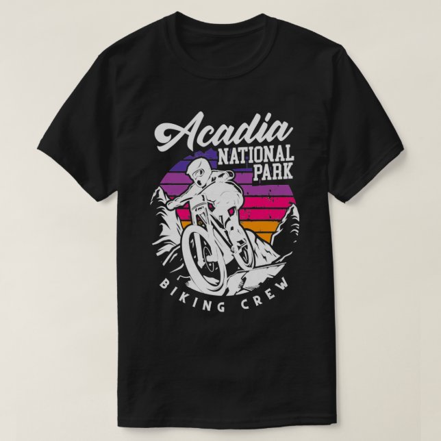 Mountain Bike Rad Bicycle Acadia T-Shirt (Design vorne)