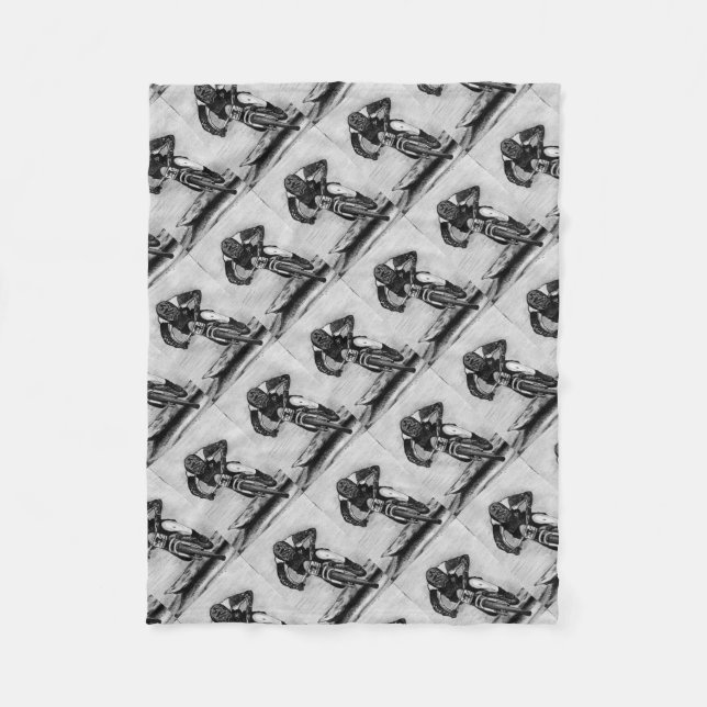 Mountain Bike Ride Fleecedecke (Vorderseite)