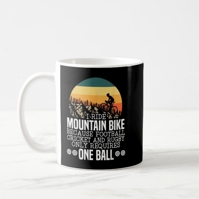 Mountain Bike Rider Cyclist Bicycle Lover Biker Bi Kaffeetasse (Links)