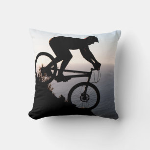 Mountain Bike Rider. Löwen Head, Kapstadt Kissen