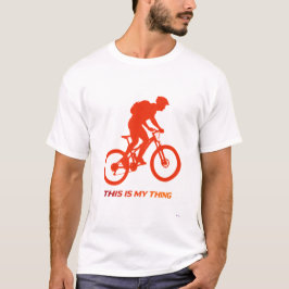 Mountain Bike Silhouette Action Lifestyle Design T-Shirt