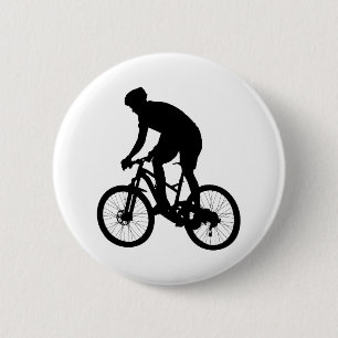 Mountain bike silhouette - Choose background color Button