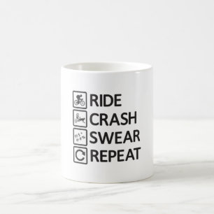 Mountain Biker Biker Wiederholung MTB-Geschenk Dow Kaffeetasse