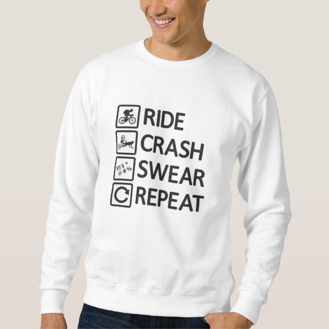 Mountain Biker Biker Wiederholung MTB-Geschenk Dow Sweatshirt (Vorderseite)