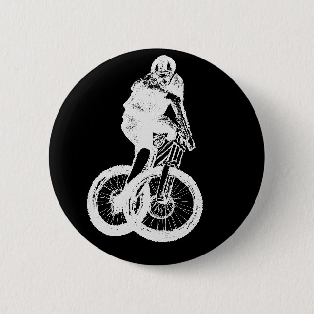 Mountain Biker MTB BMX CYCLIST Button (Vorderseite)