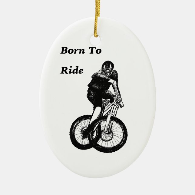 Mountain Biker MTB BMX CYCLIST Cyclo cross Keramik Ornament (Vorne)