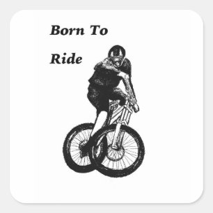 Mountain Biker MTB BMX CYCLIST Cyclo cross Quadratischer Aufkleber
