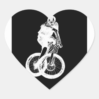 Mountain Biker MTB BMX CYCLIST Heart Sticker