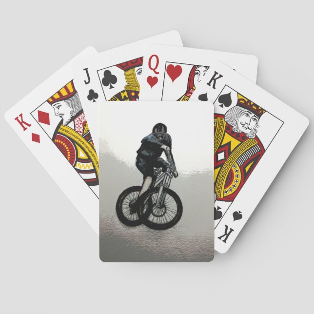 Mountain Biker MTB BMX CYCLIST Spielkarten (Rückseite)