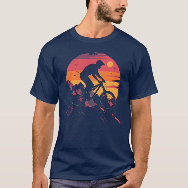 Mountain Biking 90s Look retro T-Shirt (Vorderseite)
