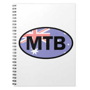 Mountain Biking Australia Flag Notizblock