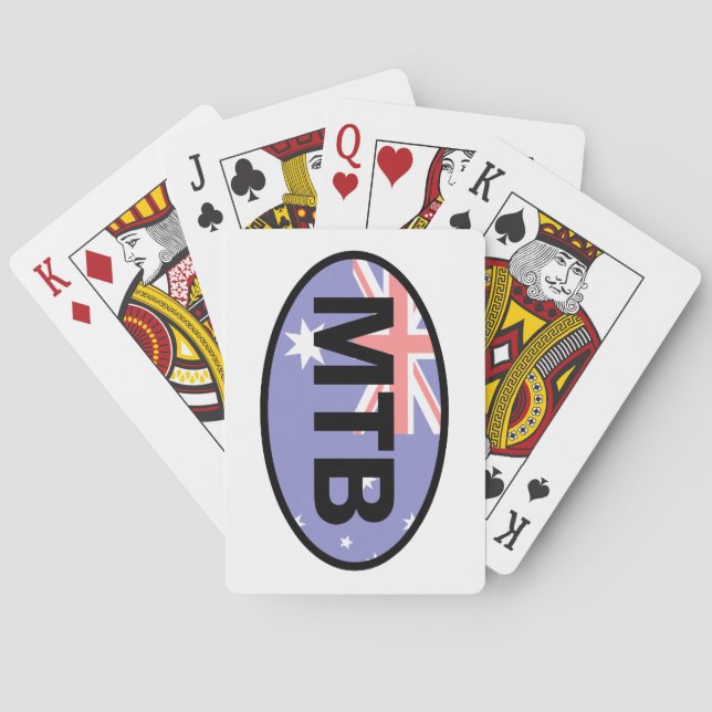 Mountain Biking Australia Flag Spielkarten (Rückseite)