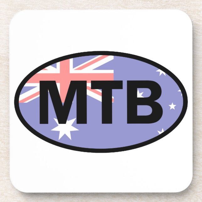 Mountain Biking Australia Flag Untersetzer (Vorderseite)