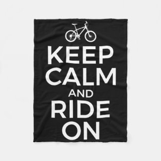 Mountain Biking, Mountain Biker, Keep Calm And Rid Fleecedecke
