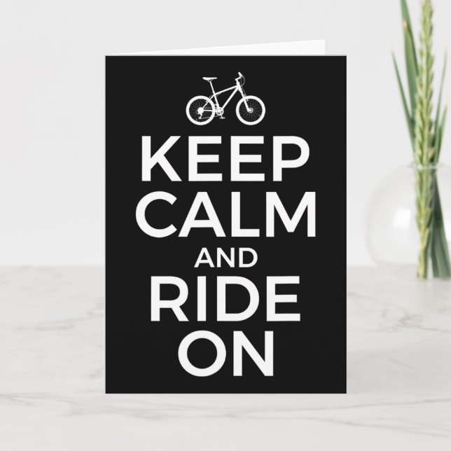 Mountain Biking, Mountain Biker, Keep Calm And Rid Karte (Vorderseite)