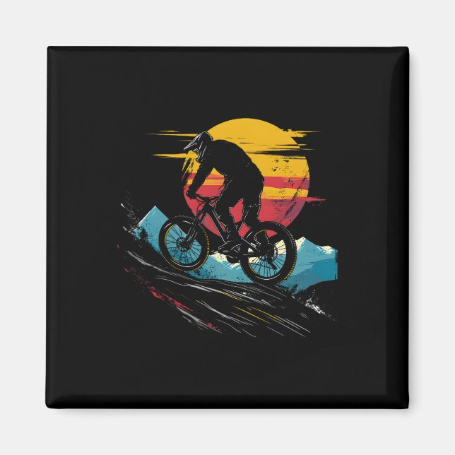 Mountain Biking Portrait Outdoor Sports _1  Magnet (Vorne)