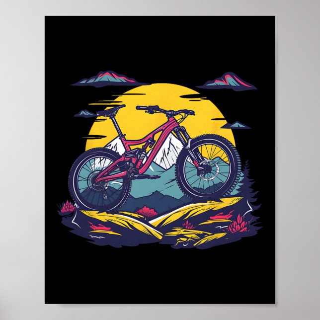 Mountain Biking Portrait  Poster (Vorne)