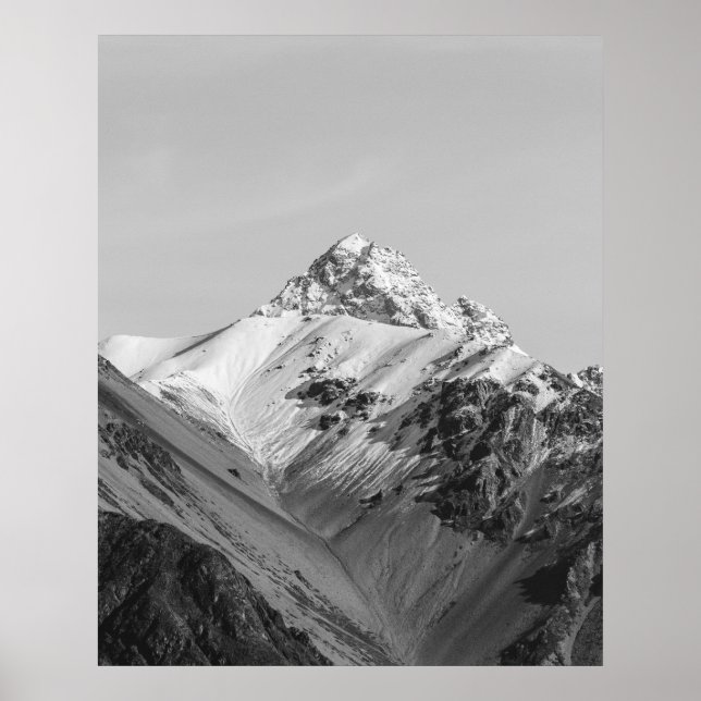 Mountain Black and White Fotografy Poster (Vorne)