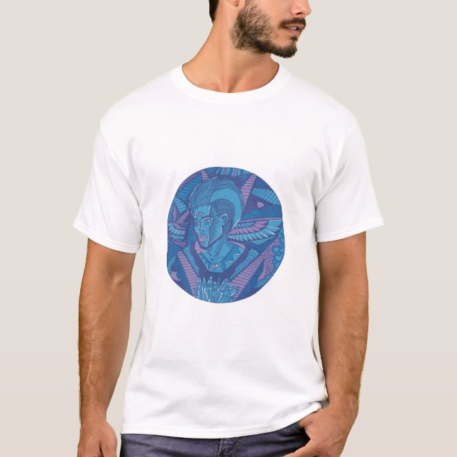 Mountain Blue Wise Afro King T- T-Shirt (Vorderseite)