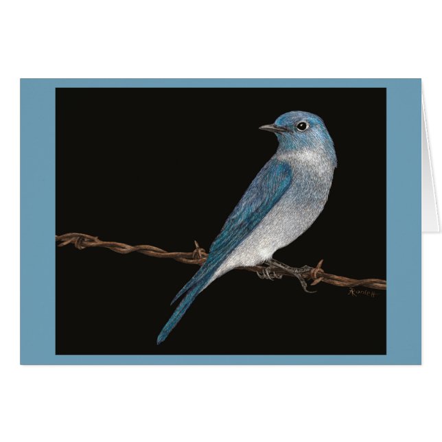 Mountain Bluebird Card (Vorderseite (Horizontal))