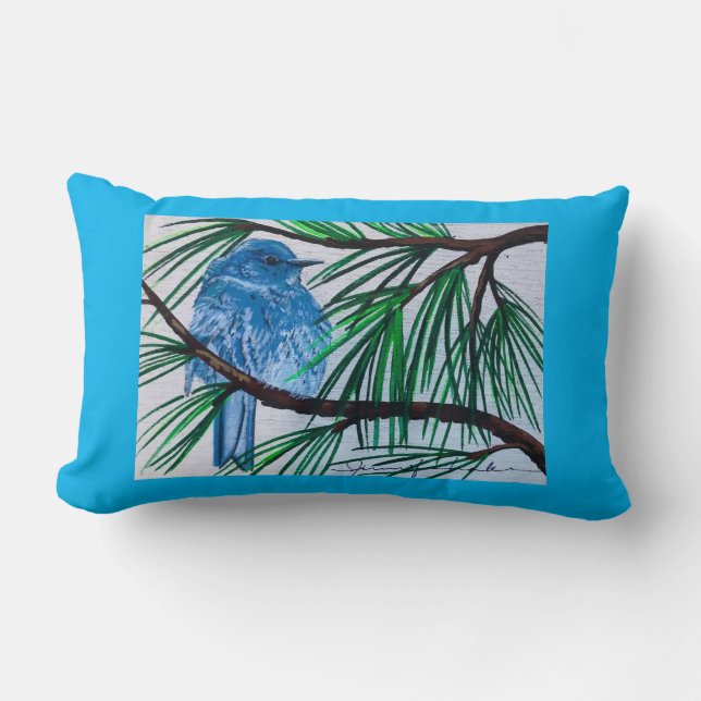 Mountain Bluebird Pillow Lendenkissen (Vorderseite)