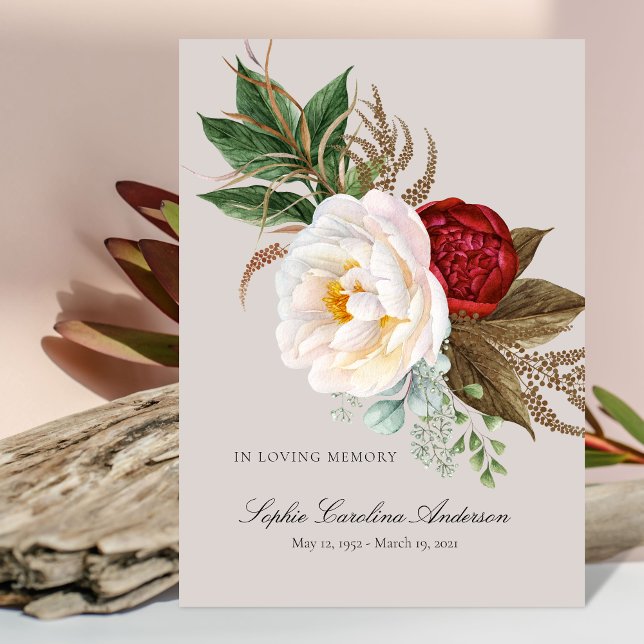 Mountain Bouquet Feier des Lebensprogramms Dreifach Gefaltete Einladung (Von Creator hochgeladen)