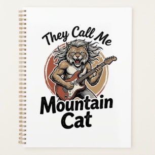Mountain Cat Vintage Engraving Rock Grafik T-Shirt Planer