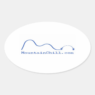 Mountain Chill - Autoaufkleber Ovaler Aufkleber