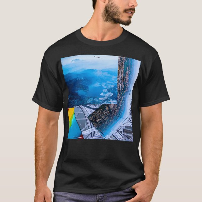 Mountain City Collage Long T-Shirt (Vorderseite)